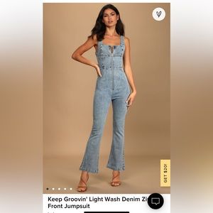Denim jumpsuit 70s style